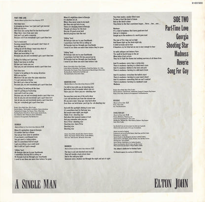 Elton John : A Single Man (LP, Album, Gat)