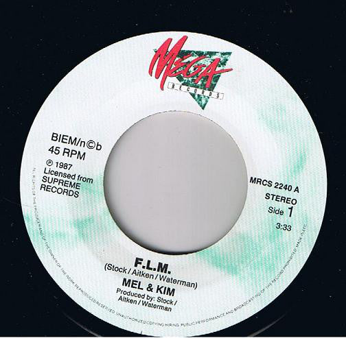 Mel & Kim : F.L.M. (7", Single)