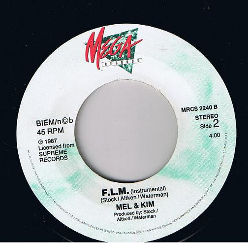 Mel & Kim : F.L.M. (7", Single)