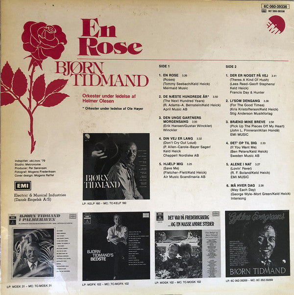 Bjørn Tidmand : En Rose (LP, Album)