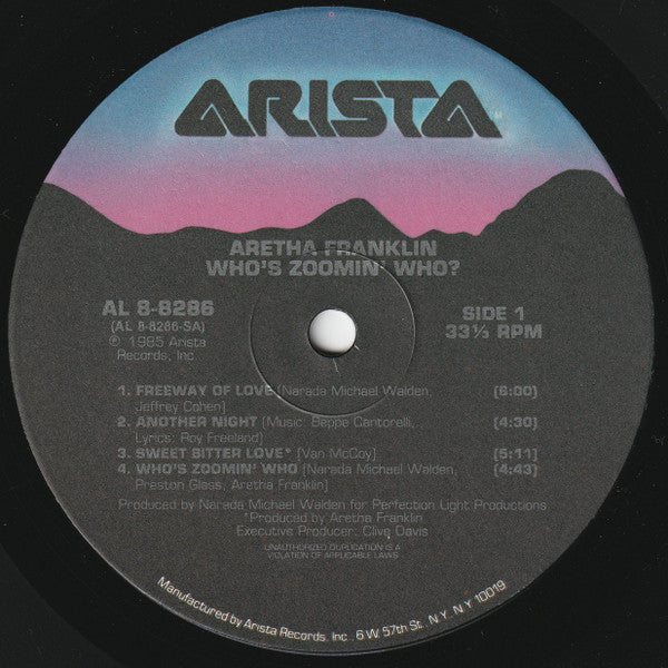Aretha Franklin : Who's Zoomin' Who? (LP, Album, Ind)