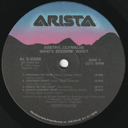 Aretha Franklin : Who's Zoomin' Who? (LP, Album, Ind)