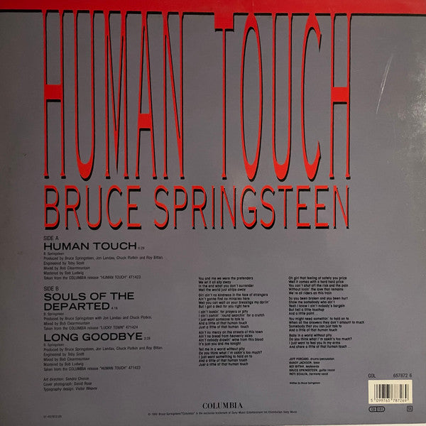 Bruce Springsteen : Human Touch (12", Single)