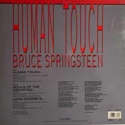 Bruce Springsteen : Human Touch (12", Single)
