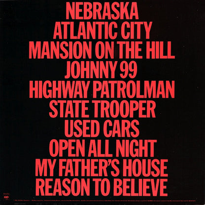 Bruce Springsteen : Nebraska (LP, Album, RE, RM, 180)