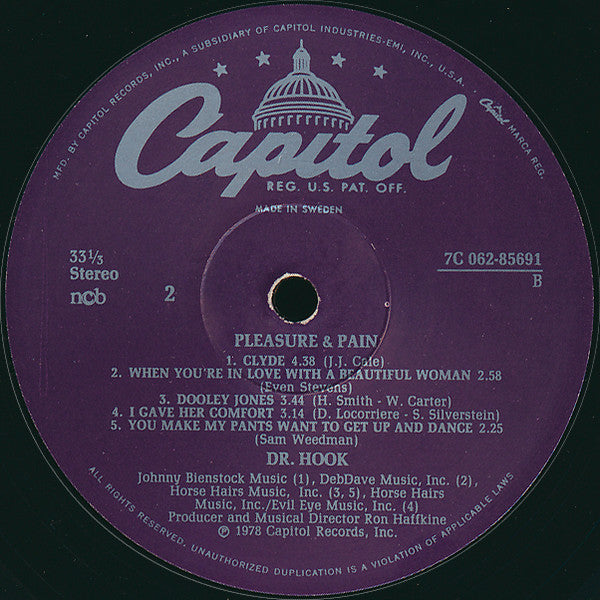 Dr. Hook : Pleasure & Pain (LP, Album)