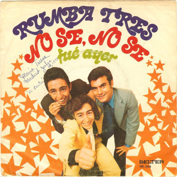 Rumba Tres : No Se, No Se / Fué Ayer (7", Single)