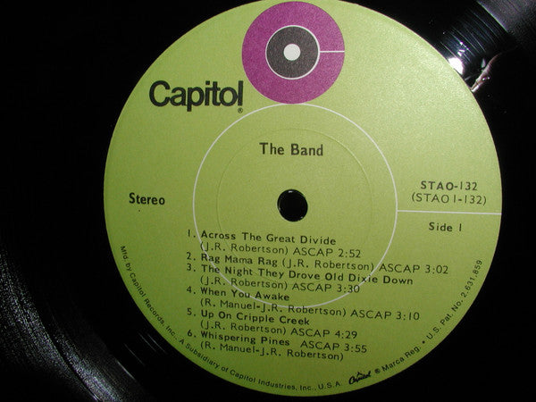 The Band : The Band (LP, Album, RL)