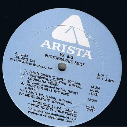 Mr Big : Photographic Smile (LP, Album, Pet)