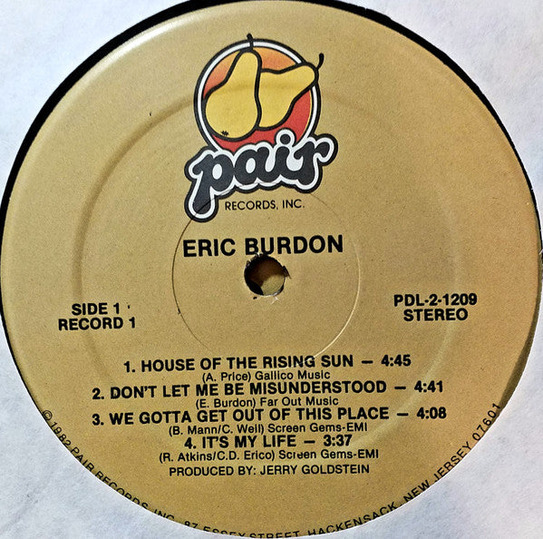 Eric Burdon : Eric Burdon Sings The Animals' Greatest Hits (2xLP, Comp, Hau)