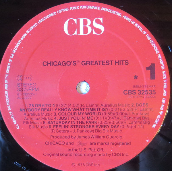 Chicago (2) : Chicago IX - Chicago's Greatest Hits (LP, Comp, RE)