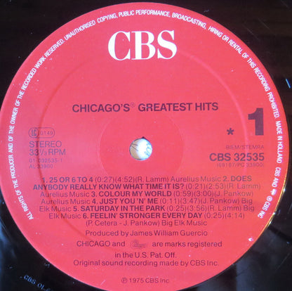 Chicago (2) : Chicago IX - Chicago's Greatest Hits (LP, Comp, RE)