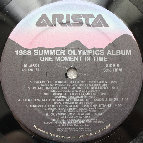 Various : 1988 Summer Olympics Album: One Moment In Time (LP, Album)