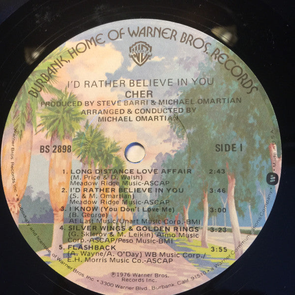 Cher : I'd Rather Believe In You (LP, Album, Los)