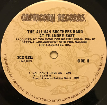 The Allman Brothers Band : The Allman Brothers Band At Fillmore East (2xLP, Album, RE, Pit)