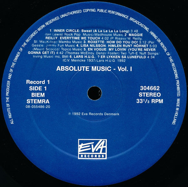 Various : Absolute Music 1 (2xLP, Comp)