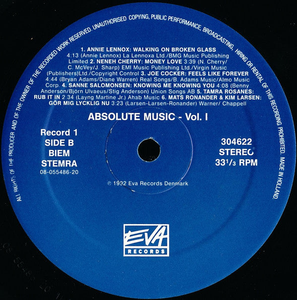 Various : Absolute Music 1 (2xLP, Comp)