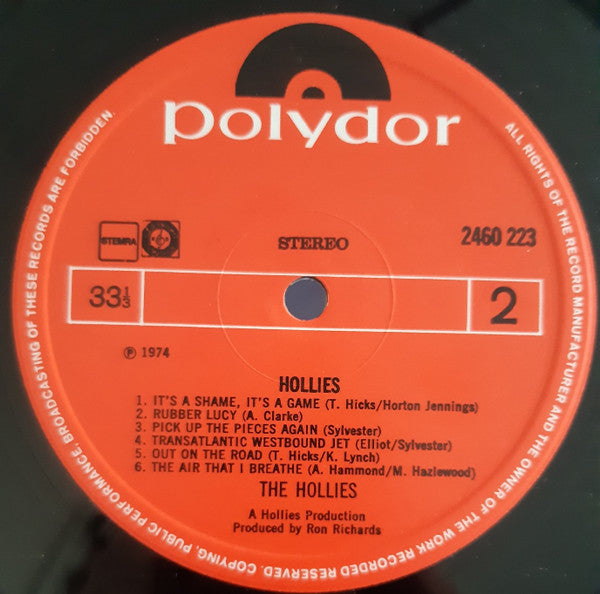 The Hollies : Hollies (LP, Album)