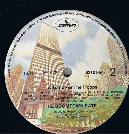 The Boomtown Rats : A Tonic For The Troops (LP)