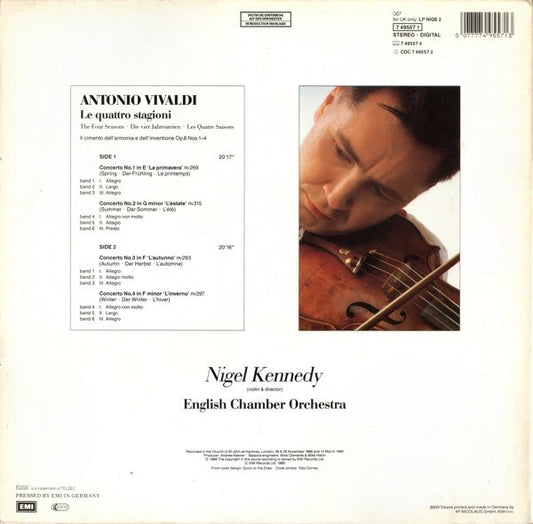 Vivaldi*, Nigel Kennedy, English Chamber Orchestra : The Four Seasons = Le Quattro Stagioni = Die Vier Jahreszeiten = Les Quatre Saisons (LP, Album, Gat)