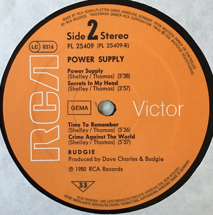 Budgie : Power Supply (LP, Album)