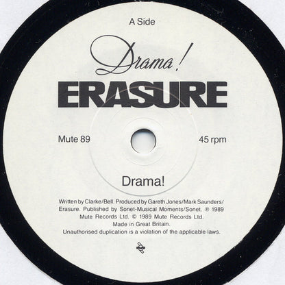 Erasure : Drama! (7", Single, MPO)