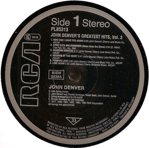 John Denver : Greatest Hits (Volume 3) (LP, Comp)
