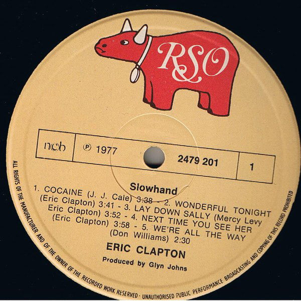 Eric Clapton : Slowhand (LP, Album, Gat)