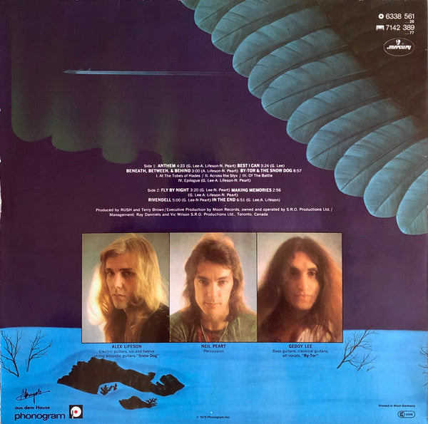 Rush : Fly By Night (LP, Album, RE)