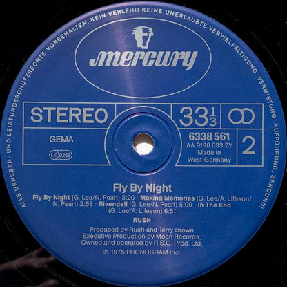 Rush : Fly By Night (LP, Album, RE)
