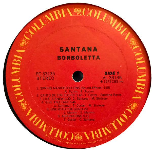 Santana : Borboletta (LP, Album, Ter)