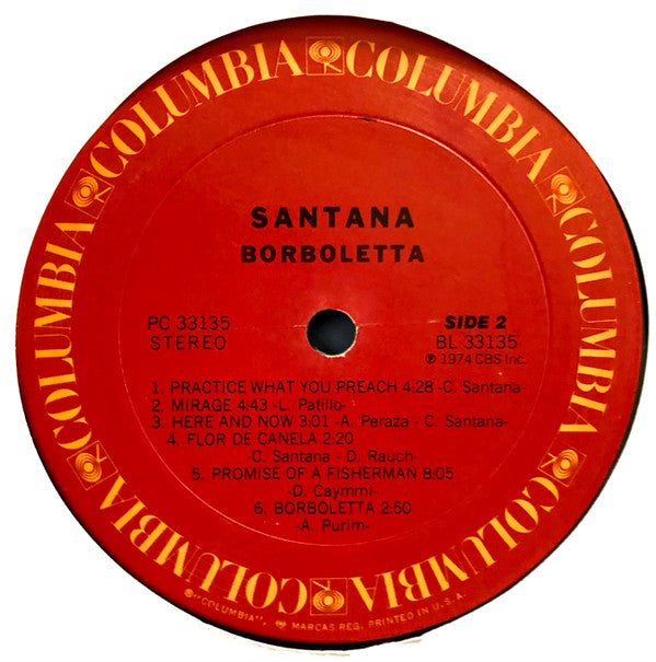 Santana : Borboletta (LP, Album, Ter)