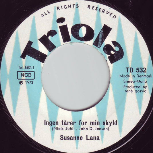 Susanne Lana : Ingen Tårer For Min Skyld / Tænk Hvis Alting Var Som Før (7")
