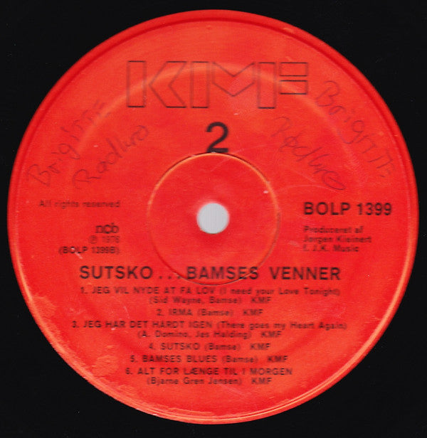 Bamses Venner : Sutsko! (LP, Album)