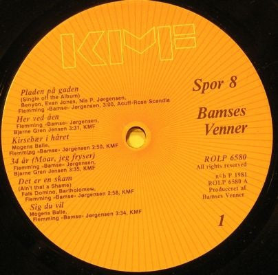 Bamses Venner : Spor 8 (LP, Album)