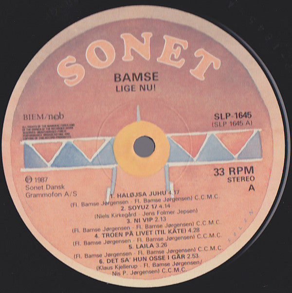 Flemming "Bamse" Jørgensen : Lige Nu! (LP, Album)