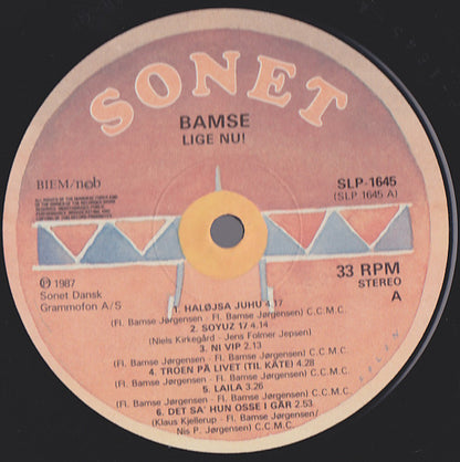 Flemming "Bamse" Jørgensen : Lige Nu! (LP, Album)
