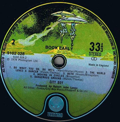 City Boy : Book Early (LP, Album)