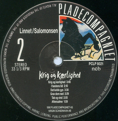 Linnet* / Salomonsen* : Krig Og Kærlighed (LP, Album)