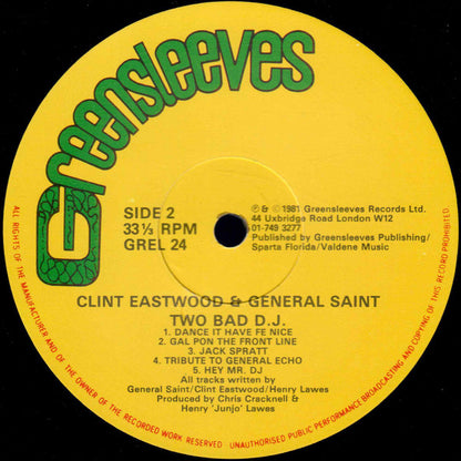Clint Eastwood And General Saint : Two Bad D.J. (LP, Album)