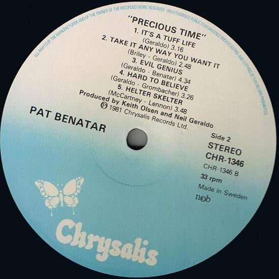 Pat Benatar : Precious Time (LP, Album)