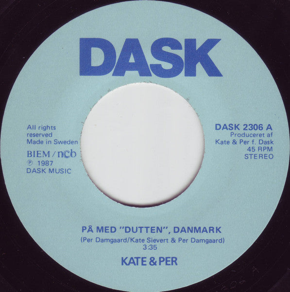 Kate & Per : På Med "Dutten", Danmark (7", Single, Lar)