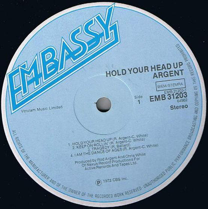 Argent : Hold Your Head Up (LP, Album, RE)