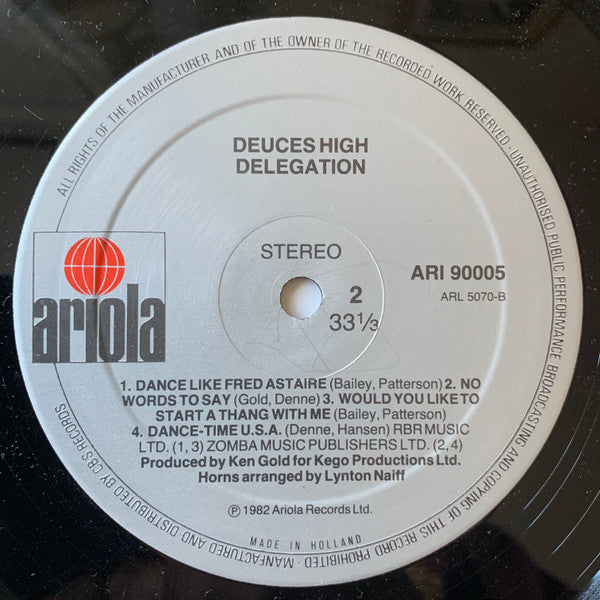 Delegation : Deuces High (LP, Album, Lab)