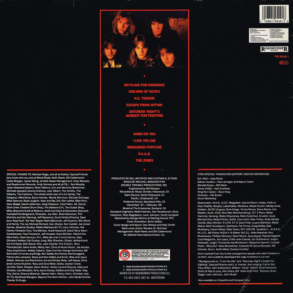 Flotsam And Jetsam : No Place For Disgrace (LP, Album)