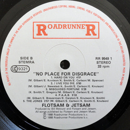 Flotsam And Jetsam : No Place For Disgrace (LP, Album)