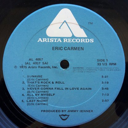 Eric Carmen : Eric Carmen (LP, Album, Kee)