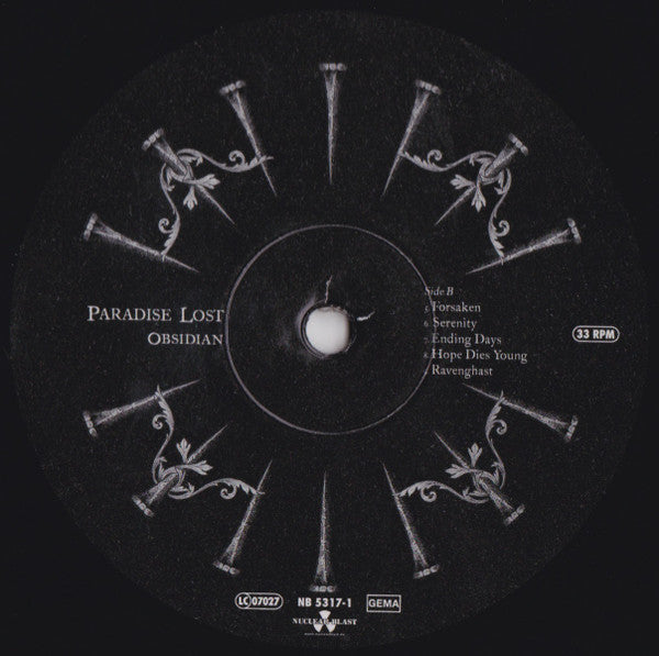 Paradise Lost : Obsidian (LP, Album)
