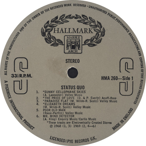 Status Quo : Status Quo (LP, Comp)