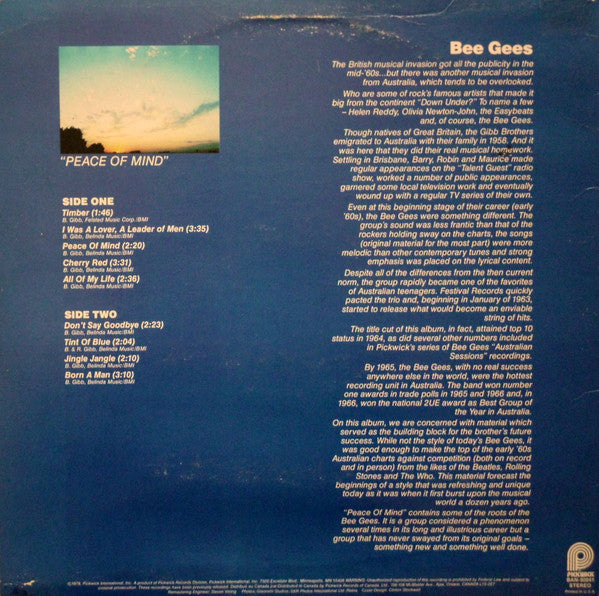 Bee Gees : Peace Of Mind (LP, Comp)